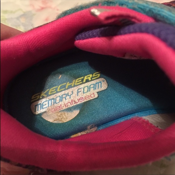 Girls Skechers Memory Foam Tennis Shoes sneakers - Picture 6 of 7